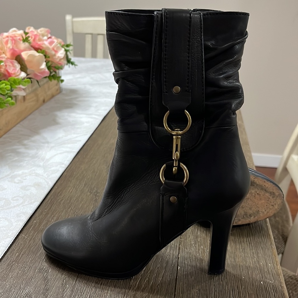 COACH black leather boots - Picture 5 of 6
